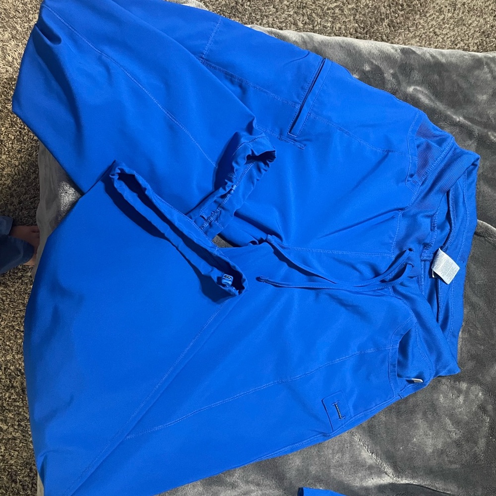 Cherokee iFlex royal blue scrub SET large tall!